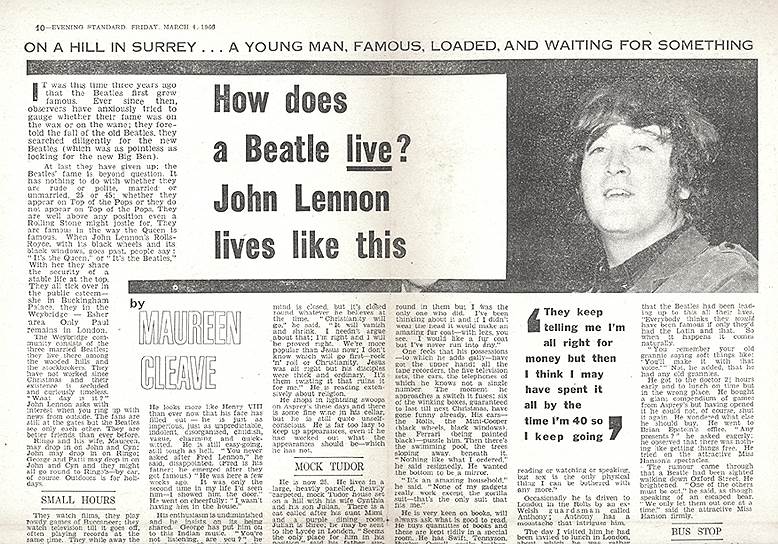 В марте 1966 года музыкант Джон Леннон в интервью лондонской Evening Standard заявил следующее: «Христианство уйдет. Не нужно спорить; я прав, и будущее это докажет. Сейчас мы популярнее, чем Иисус, я не знаю, что исчезнет раньше — рок-н-ролл или христианство. Иисус был ничего, но его последователи были глупы и заурядны. Их искажения погубили для меня христианство»