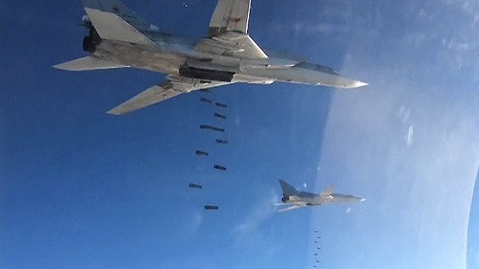 Сверхзвуковые бомбардировщики Ту-22М3 в небе над Сирией