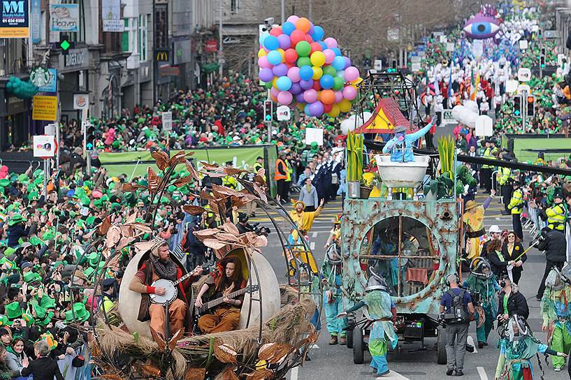 Празднование Дня святого Патрика в Дублине, Ирландия