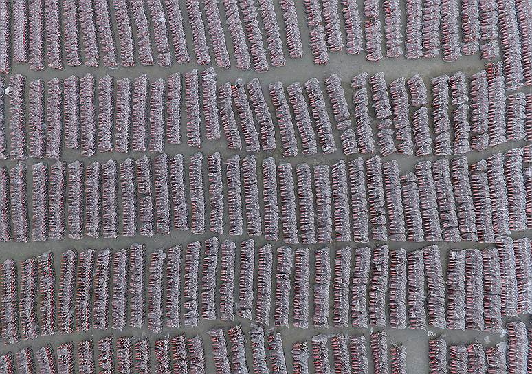 Гуанчжоу, Китай. Около 10 тыс. велосипедов, предназначенных для общественного велопроката