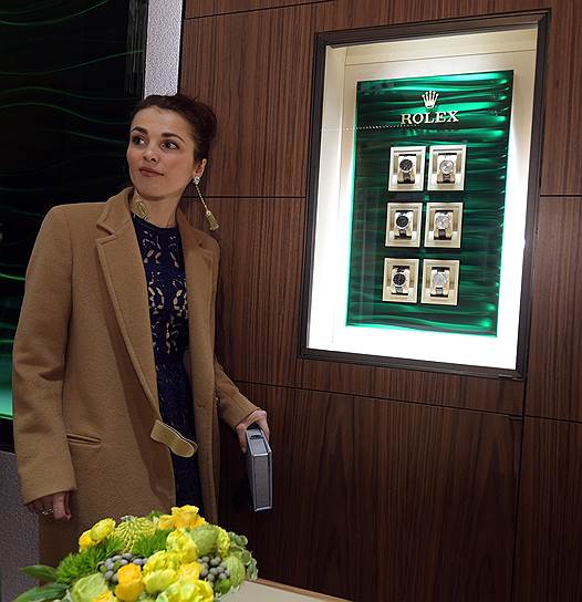 Певица Сати Казанова на открытии бутика Rolex в отеле «Метрополь»
