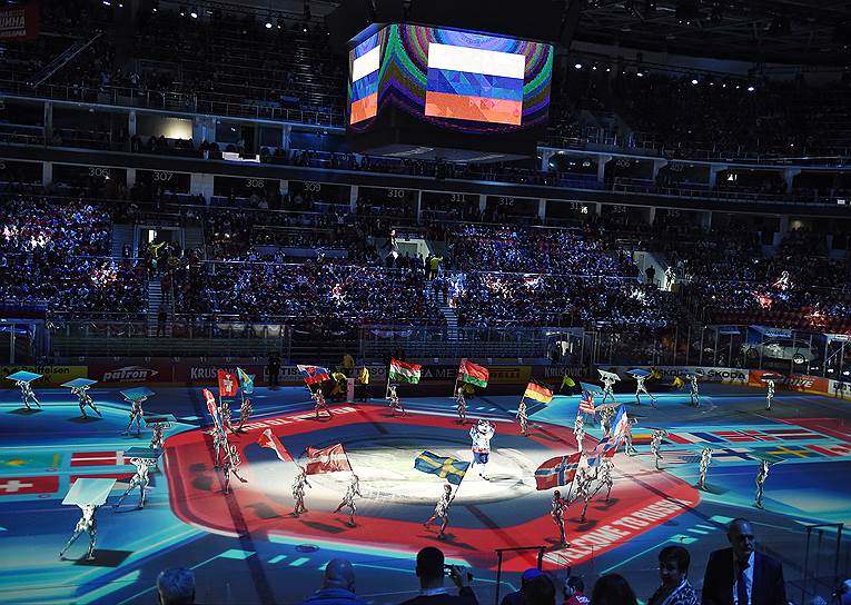 Москва, Россия. Церемония открытия Чемпионата мира по хоккею 