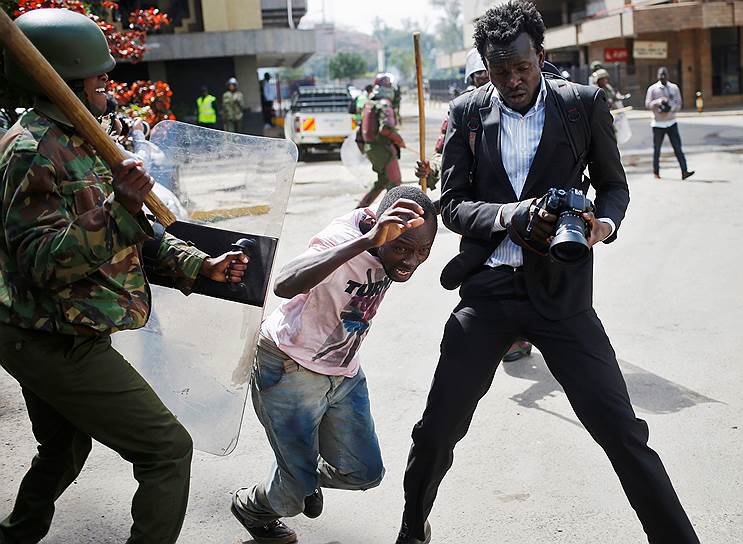 Найроби, Кения. Столкновения протестующих и полиции