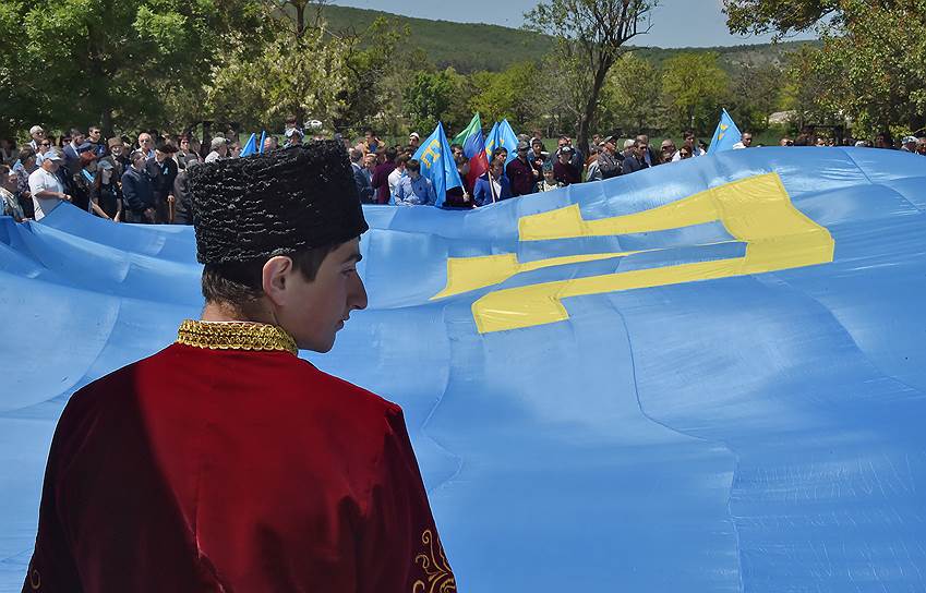 Крым, Россия. Траурные мероприятия на полуострове, приуроченные к 72-й годовщине депортации крымских татар