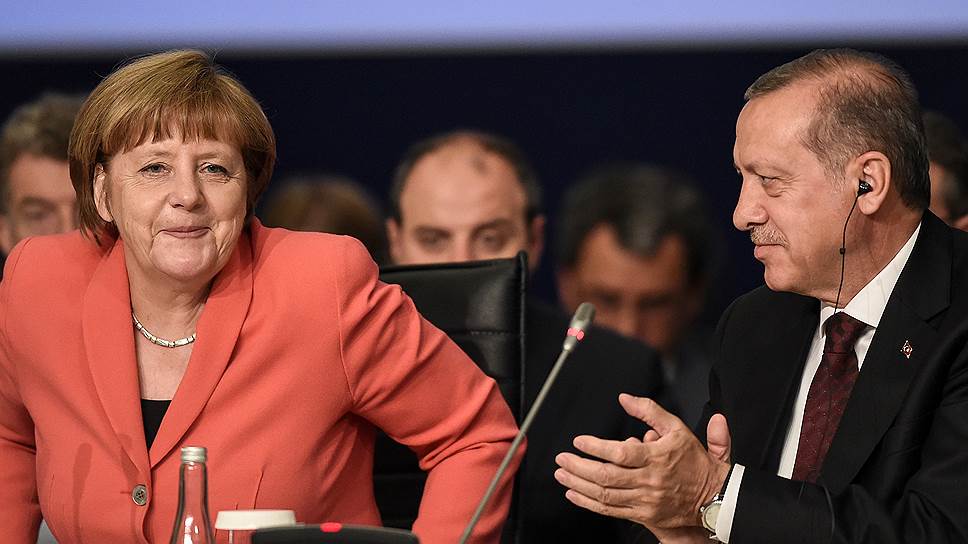 Канцлер ФРГ Ангела Меркель и президент Турции Реджеп Тайип Эрдоган