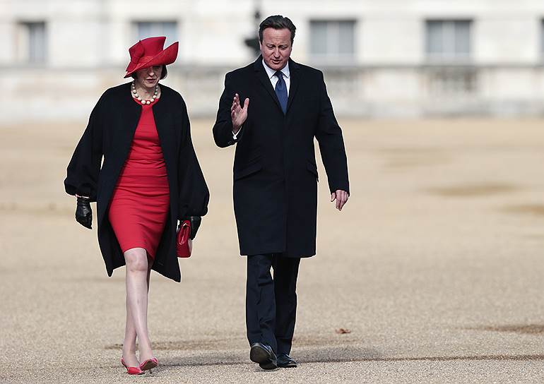 Премьер-министр Великобритании Тереза Мей и бывший премьер-министр Дэвид Кэмерон