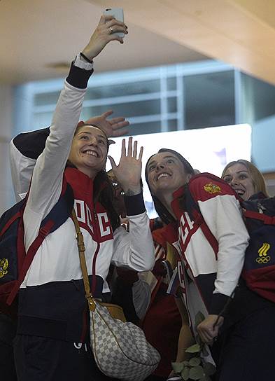 Проводы олимпийской сборной России в аэропорту Шереметьево