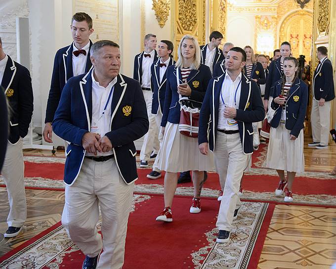Члены олимпийской сборной России на встрече с Владимиром Путиным в Кремле