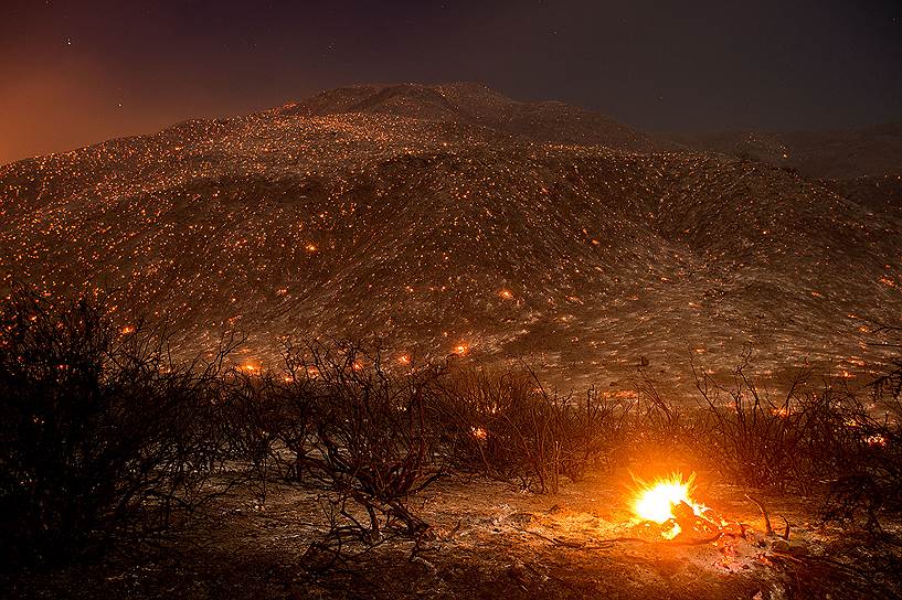 Долина реки Кинбрук, США. Лесные пожары в Калифорнии