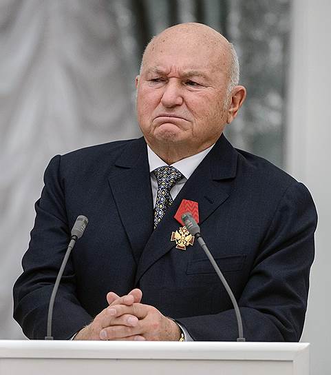 Бывший мэр Москвы Юрий Лужков на церемонии в Екатерининском зале Кремля