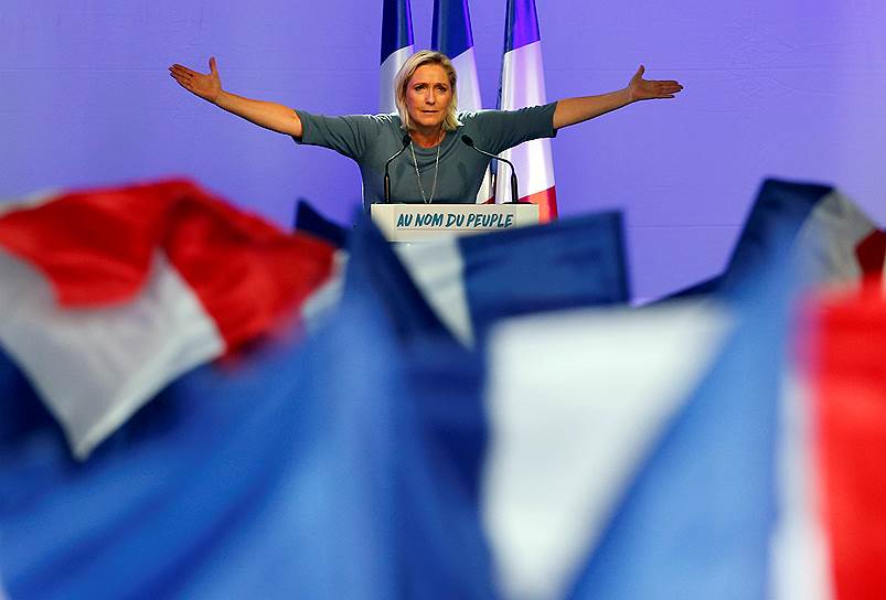 Глава правого движения «Национальный фронт» Марин Ле Пен