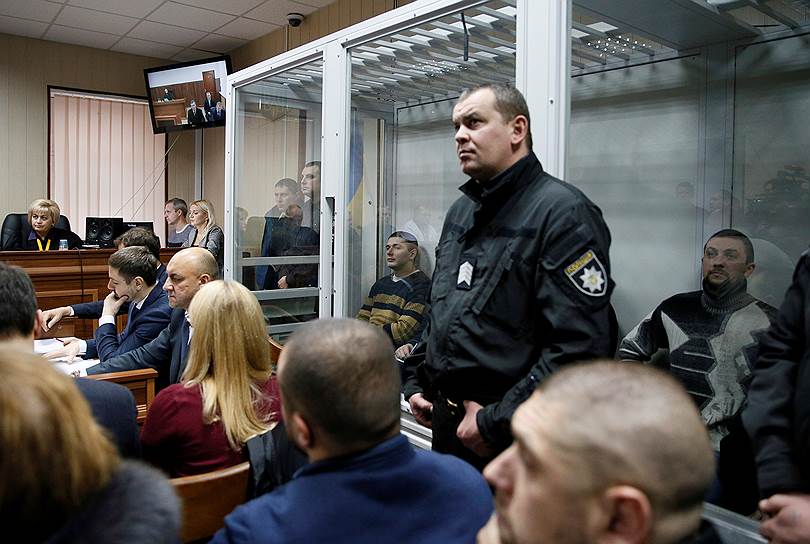 Бывшие сотрудники спецподразделения «Беркут», обвиняемые в расстреле демонстрантов в Киеве 20 февраля 2014 года