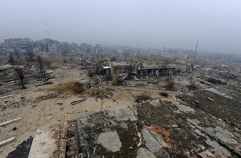 Декабрь 2016. Вид на историческую часть Алеппо