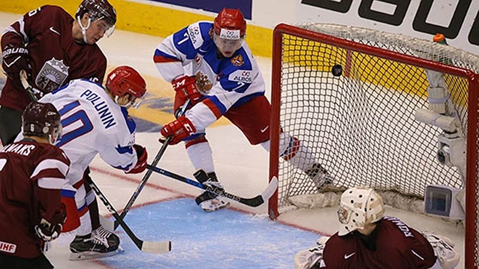 Как российские хоккеисты разгромили сборную Латвии