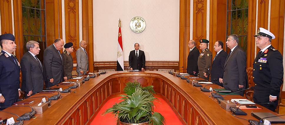Президент Египта Абдель Фаттах ас-Сиси (в центре)