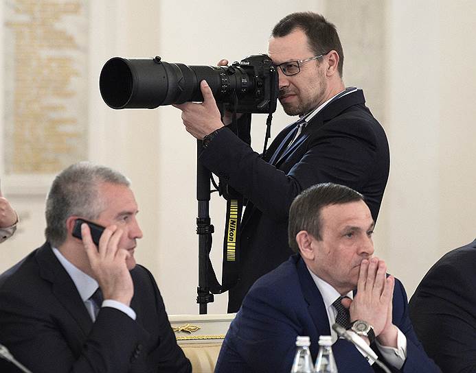  Глава Республики Крым Сергей Аксенов (слева) и исполняющий обязанности главы Республики Марий Эл Александр Евстифеев 
