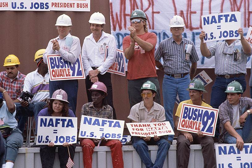 В 1992 году простые американцы были уверены, что NAFTA принесет им дополнительные рабочие места
