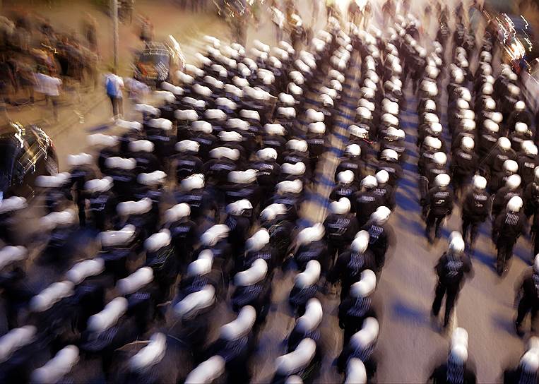Полицейские патрулируют центральные районы города перед саммитом G20
