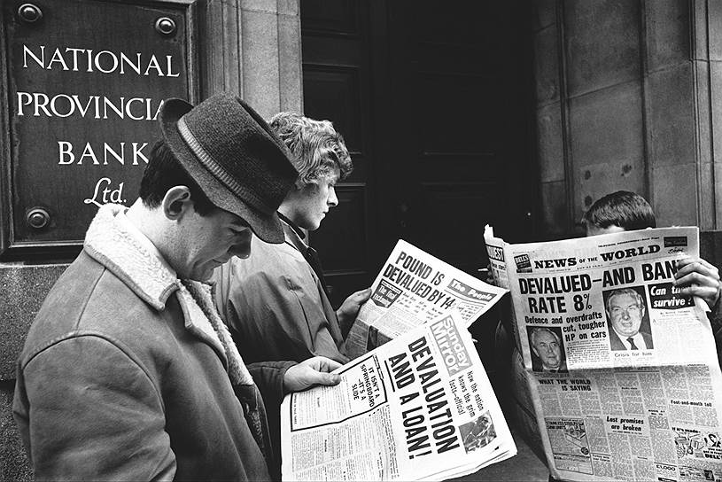 Простые лондонцы в 1967 году с большим интересом отнеслись к известию о том, что Великобритания вступила в валютную войну в интересах поощрения экспорта