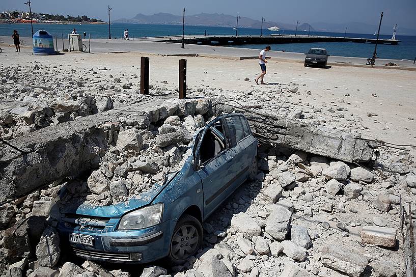 Остров Кос, Греция, после землетрясения на востоке Эгейского моря