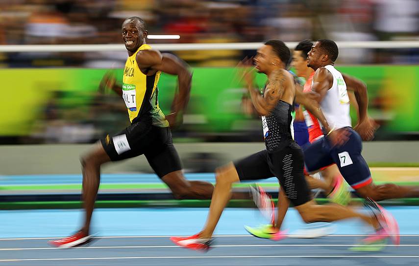 «Есть те, кто начинает гонку лучше меня, но я лучше ее заканчиваю» &lt;br>
За свою скорость получил прозвище Молниеносный (Молния). В 2009 году на чемпионате мира в Берлине была зафиксирована максимальная скорость спортсмена — на отрезке 100-метровой дистанции (от 60 до 80 метров) ямайский бегун показал наивысшую среднюю скорость 12,42 м/с (44,72 км/ч)