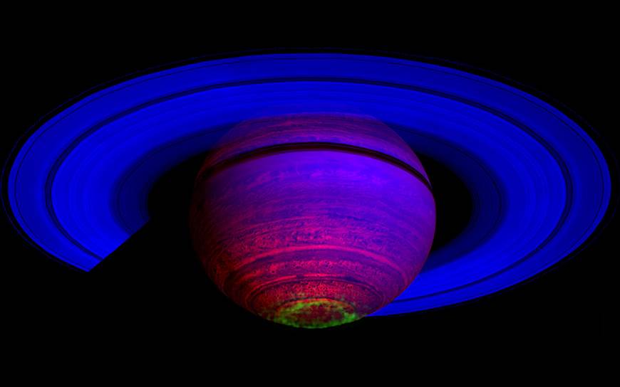 Сатурн в инфракрасном излучении