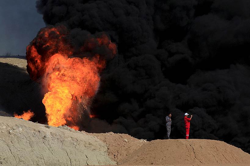 Киркук, Ирак. Горящие нефтяные скважины