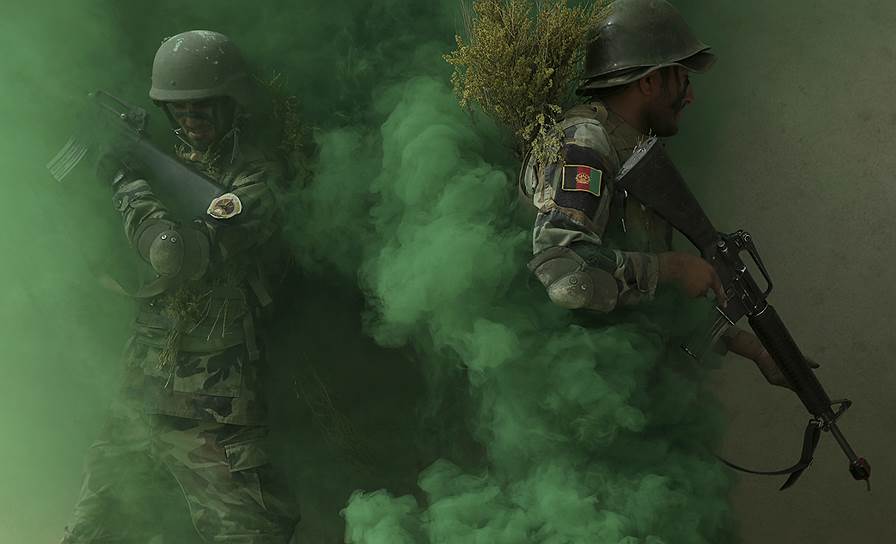 Кабул, Афганистан. Учения спецназа афганской армии