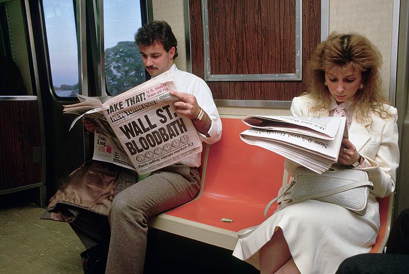 Внезапный биржевой крах 1987 года вызвал большой интерес читателей американских газет