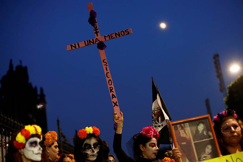 Мехико, Мексика. Марш против домашнего насилия