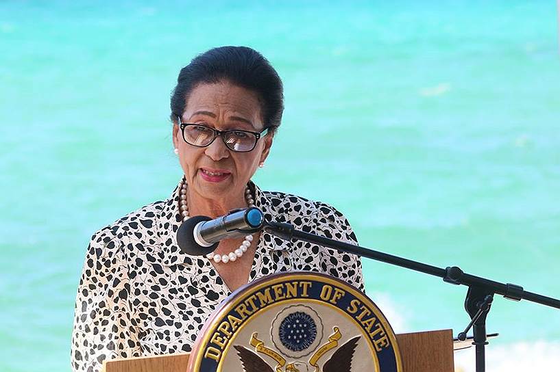 Маргерит Пиндлинг, 86 лет. С 8 июля 2014 года назначена генерал-губернатором Багамских Островов