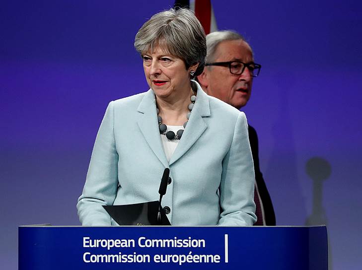 Премьер-министр Великобритании Тереза Мэй и глава Еврокомиссии Жан-Клод Юнкер