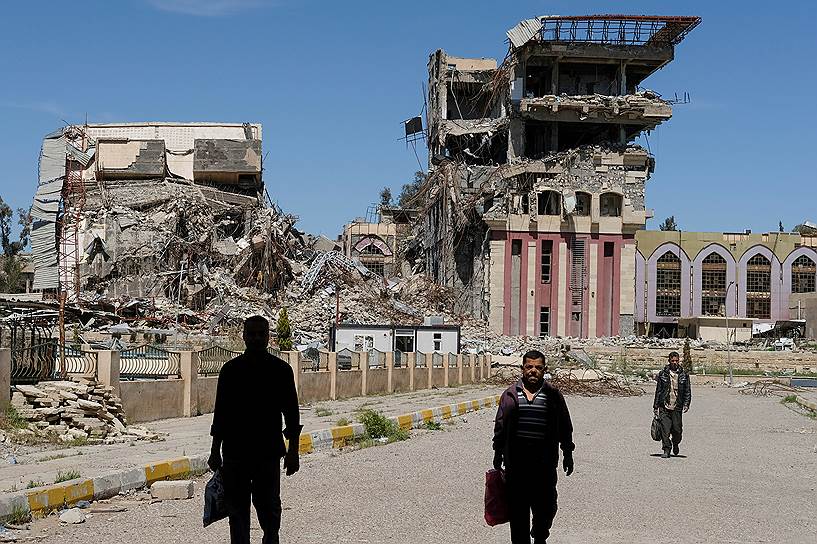 Разрушенное здание университета Мосула