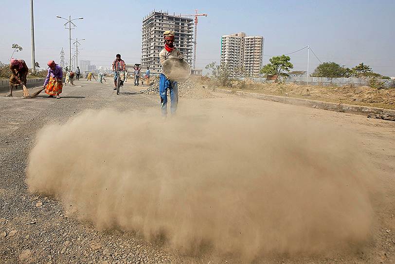 Калькутта, Индия. Строительство дороги 
