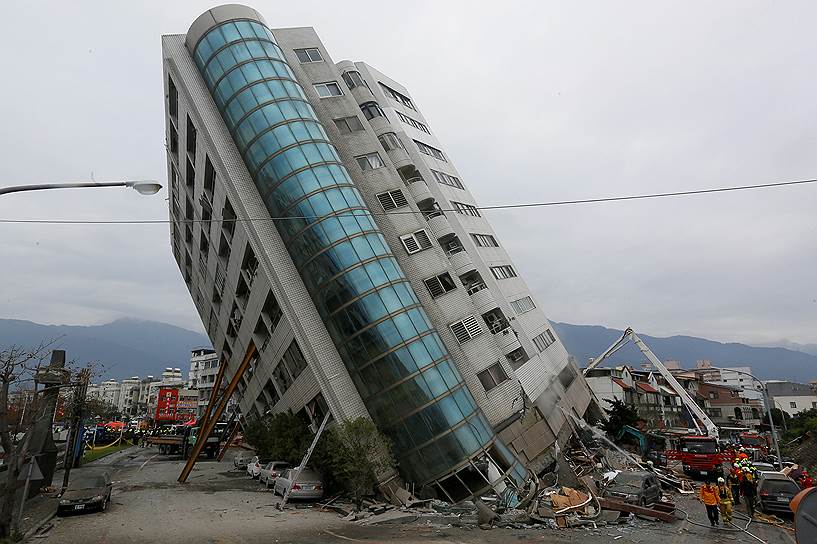 Хуалянь, Тайвань. Последствия землетрясения 