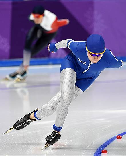 Российская спортсменка Наталия Воронина во время соревнований