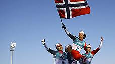 Марит Бьорген вывела Норвегию на первое место