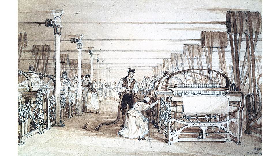 Текстильная индустрия XVIII века подчиняла машинам и мужчин, но главным образом — женщин