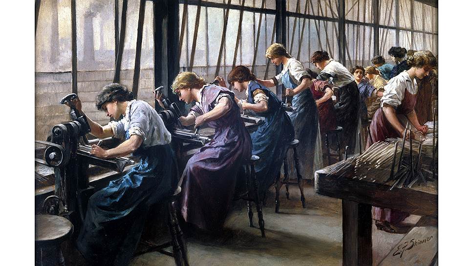 В начале XX века женщины освоили все профессии, но продолжали шить