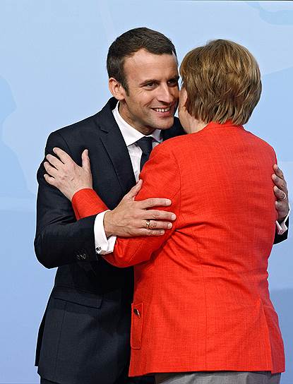 Июль 2017 года. Встреча действующего президента Франции Эмманюэля Макрона и канцлера Ангелы Меркель на саммите G20