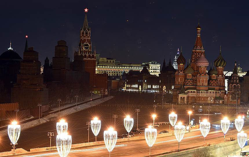 Вид на Московский Кремль из отеля «Балчуг Кемпински»