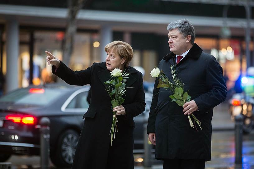 Канцлер Германии Ангела Меркель и президент Украины Петр Порошенко