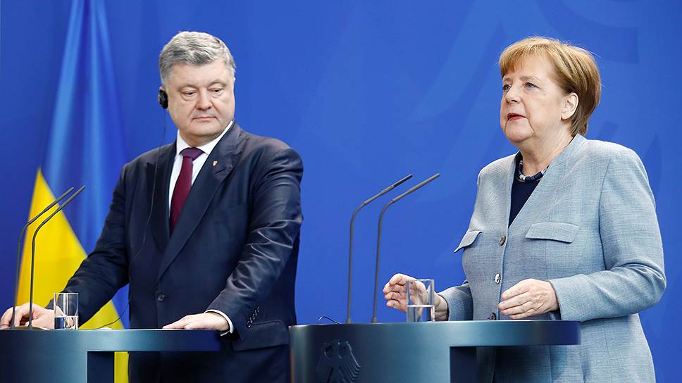 Президент Украины Петр Порошенко и канцлер Германии Ангела Меркель