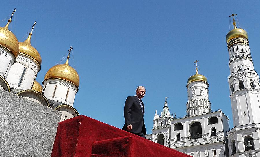 Москва, Россия. Церемония инаугурации президента России Владимира Путина в Кремле