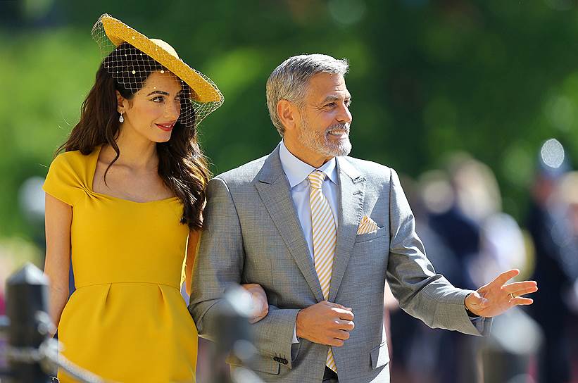 Актер Джордж Клуни с женой Амаль