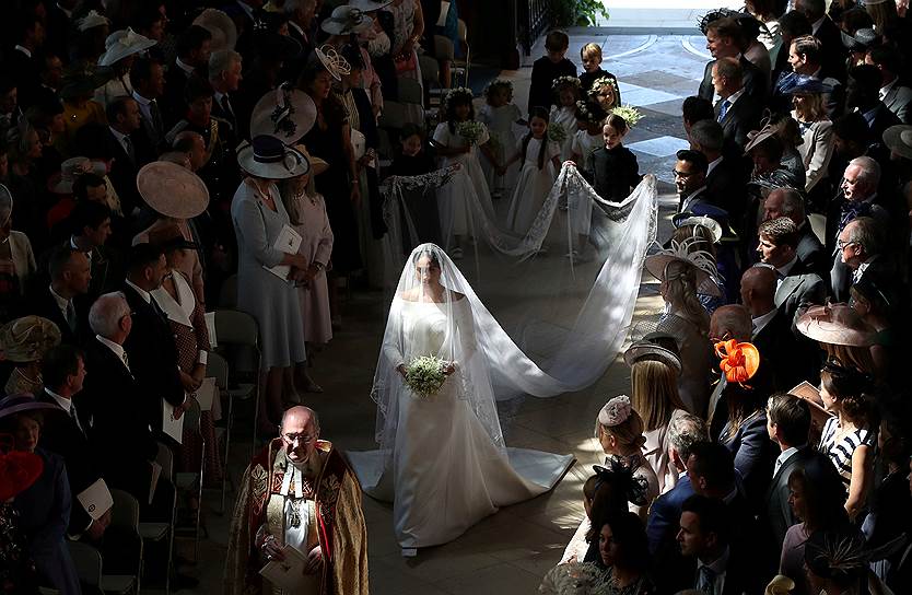 Меган Маркл во время церемонии венчания