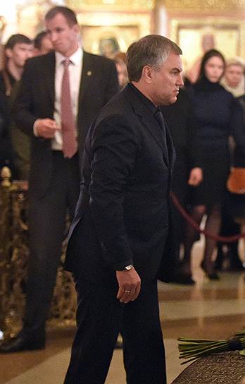 Председатель ГД России Вячеслав Володин во время церемонии.