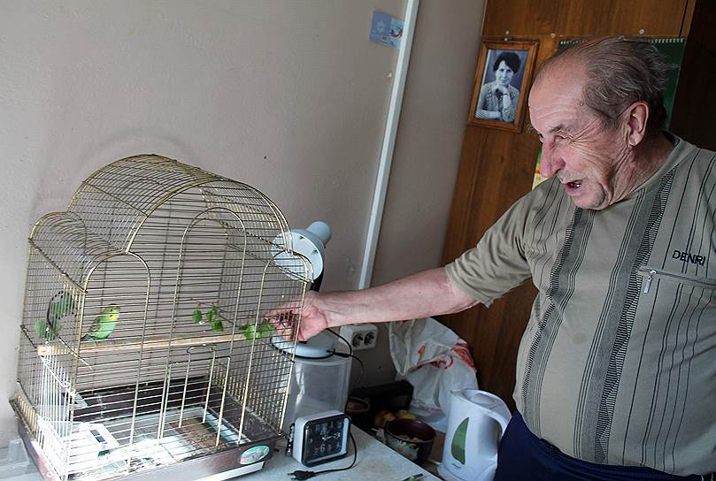 Александр Морозов делит свой быт в комнате дома престарелых с попугаем Яшей
