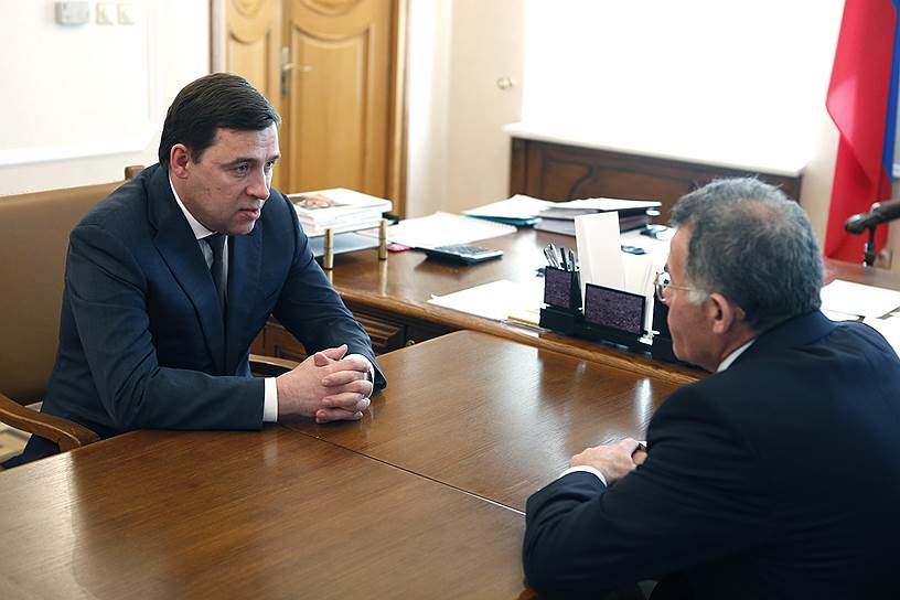 Губернатор Свердловской области Евгений Куйвашев (слева) и его бывший первый заместитель Владимир Тунгусов