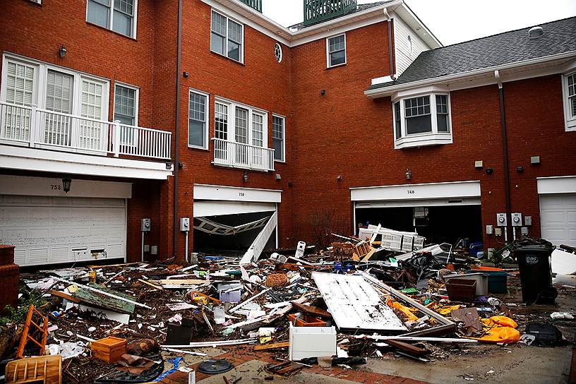 Разрушения, вызванные ураганом Флоренс в Нью-Берне (Северная Каролина, США)
